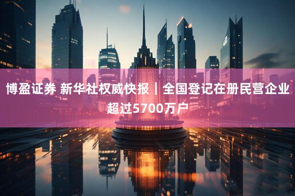 博盈证券 新华社权威快报｜全国登记在册民营企业超过5700万户
