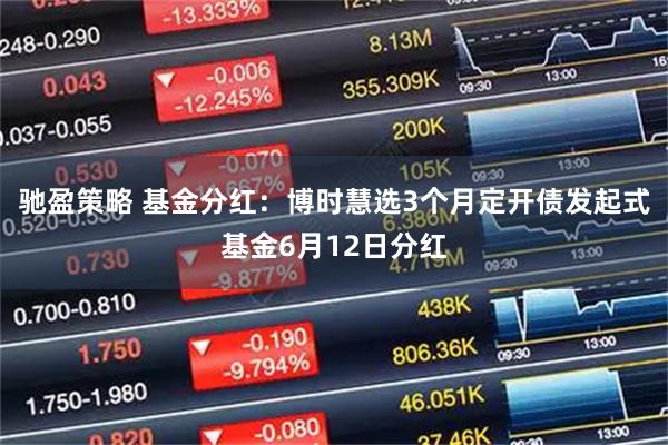 驰盈策略 基金分红：博时慧选3个月定开债发起式基金6月12日分红