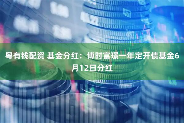 粤有钱配资 基金分红：博时富璟一年定开债基金6月12日分红