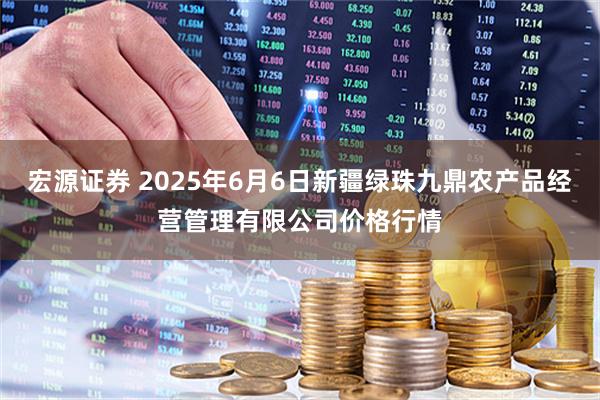 宏源证券 2025年6月6日新疆绿珠九鼎农产品经营管理有限公司价格行情