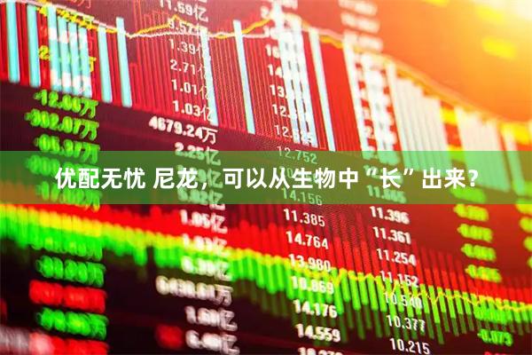 优配无忧 尼龙，可以从生物中“长”出来？