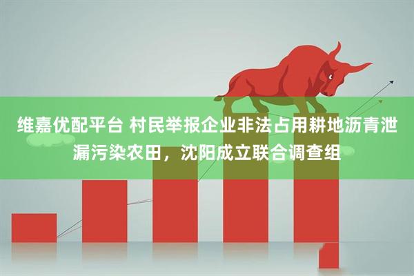 维嘉优配平台 村民举报企业非法占用耕地沥青泄漏污染农田，沈阳成立联合调查组